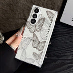 For Samsung Galaxy Z Fold7 5G Case Butterfly Pattern Printing Transparent PC Magnetic Hinge Shockproof Phone Cover