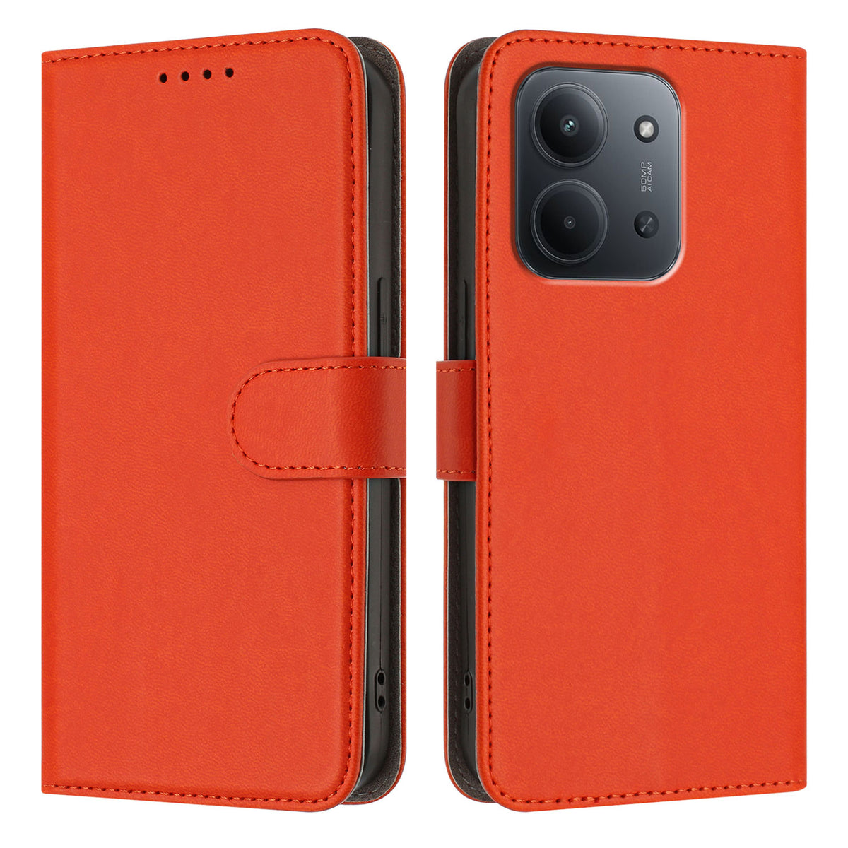 For Xiaomi Redmi 15C 4G (Global) (171mm) Leather Case Solid Color Phone Cover with Wallet