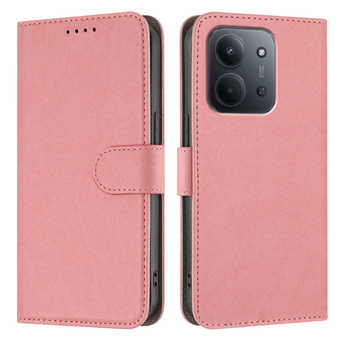 For Xiaomi Redmi 15C 5G (EU) (173mm) / Xiaomi Redmi 15C 4G (EU) (173mm) Leather Case Solid Color Phone Cover with Wallet