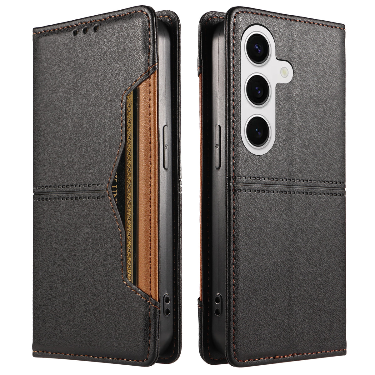 Til Samsung Galaxy S24+ / Galaxy S25+ Pungcover Eksternt Kortrum Magnetisk Lukning Læder Telefoncover