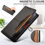 For Samsung Galaxy A73 5G Wallet Case External Card Slot Magnetic Closing Leather Phone Cover