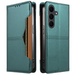 For Samsung Galaxy S24 FE Wallet Case External Card Slot Magnetic Closing Leather Phone Cover