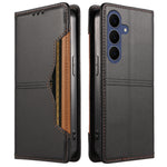 Samsung Galaxy S26 FE Plånboksfodral med externt kortfack Magnetiskt stängande läderfodral
