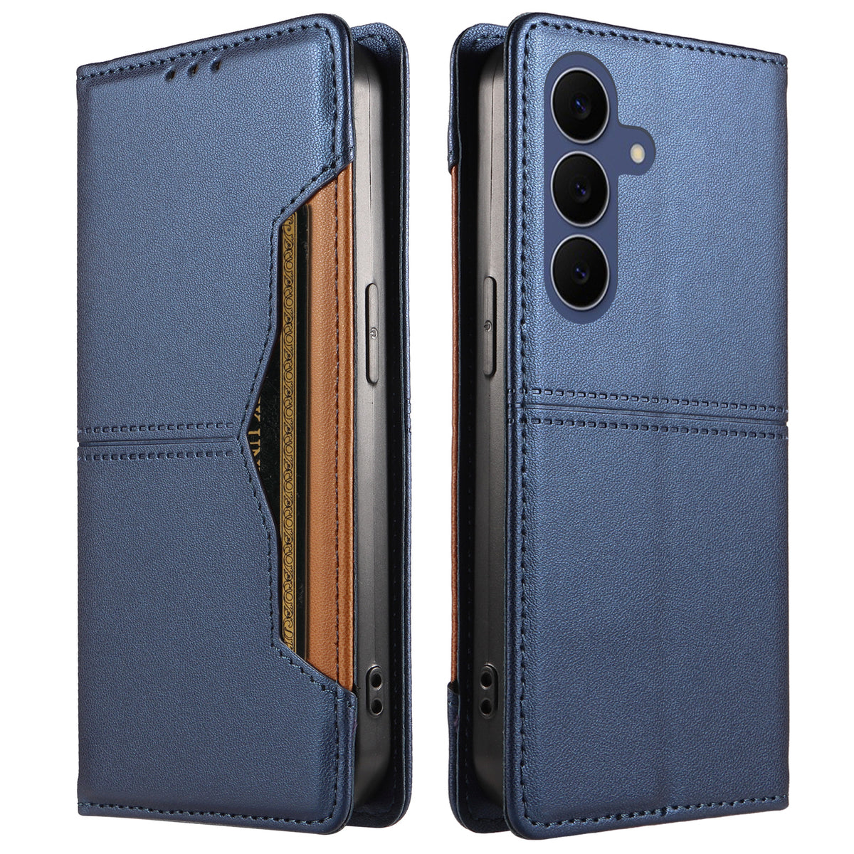 Samsung Galaxy S26 FE Plånboksfodral med externt kortfack Magnetiskt stängande läderfodral