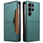 For Samsung Galaxy S25 Ultra Wallet Case External Card Slot Magnetic Closing Leather Phone Cover