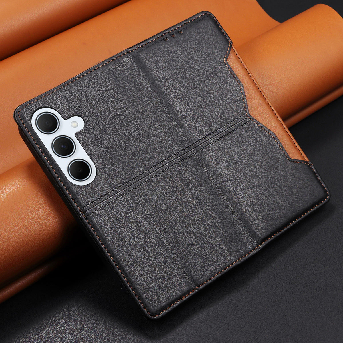 For Samsung Galaxy A35 5G Wallet Case External Card Slot Magnetic Closing Leather Phone Cover
