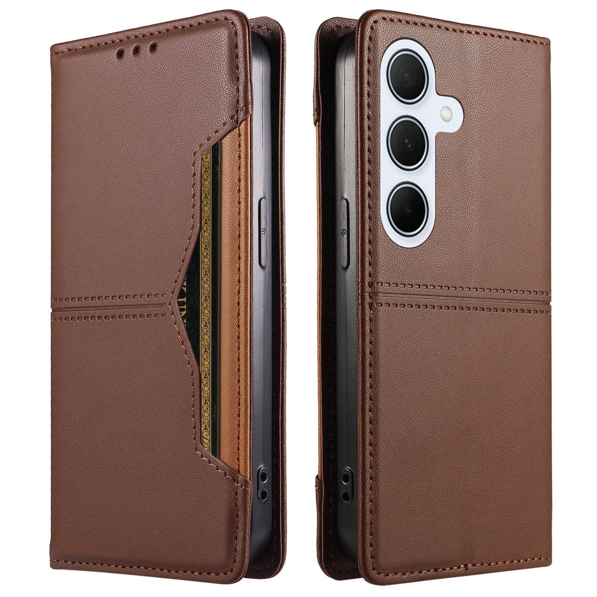 For Samsung Galaxy A35 5G Wallet Case External Card Slot Magnetic Closing Leather Phone Cover