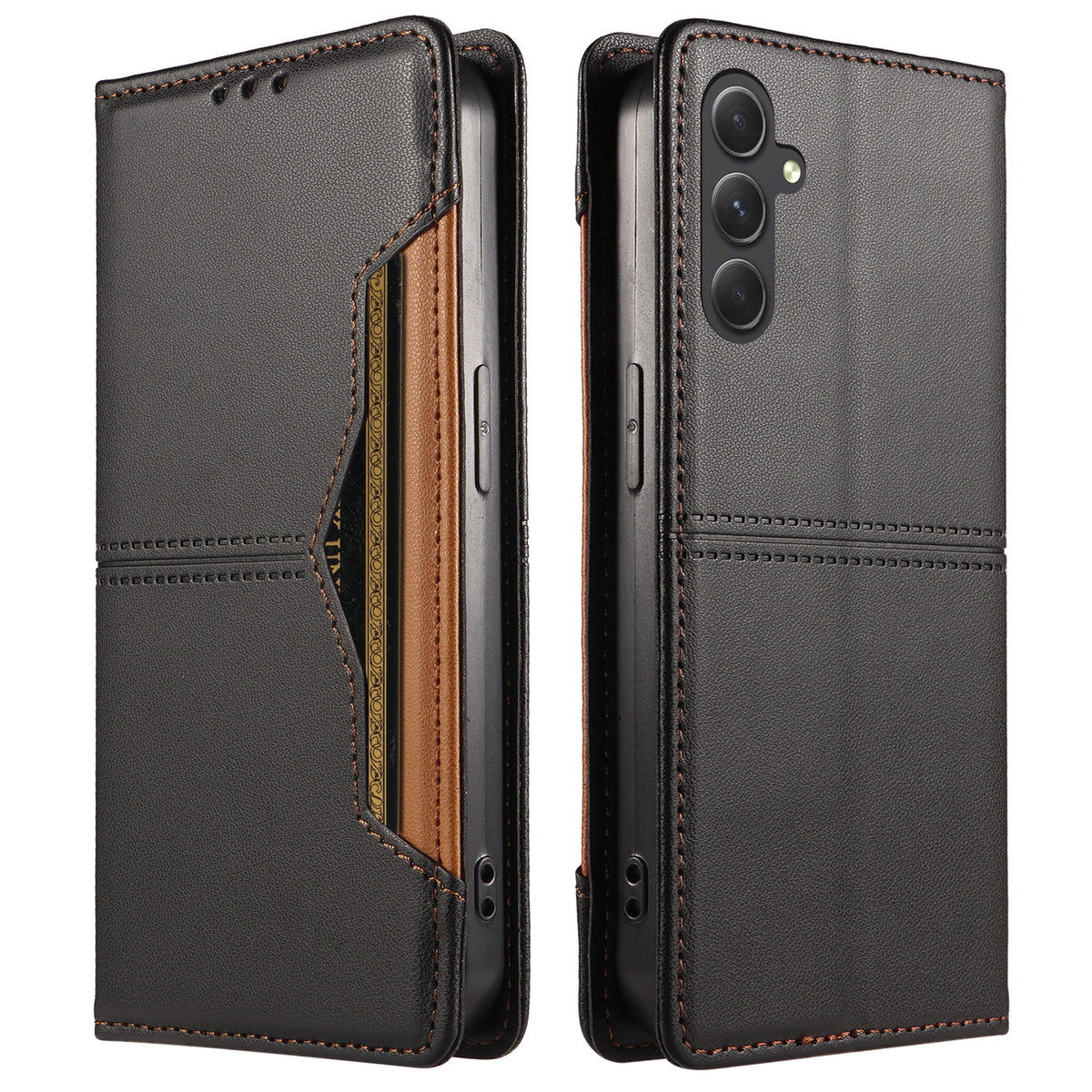 For Samsung Galaxy A54 5G Wallet Case External Card Slot Magnetic Closing Leather Phone Cover