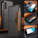 For Samsung Galaxy A54 5G Wallet Case External Card Slot Magnetic Closing Leather Phone Cover