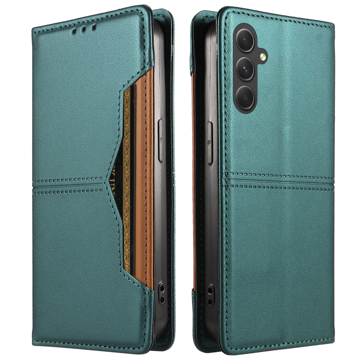For Samsung Galaxy A54 5G Wallet Case External Card Slot Magnetic Closing Leather Phone Cover