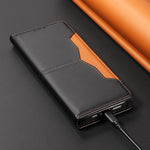 For Samsung Galaxy A55 5G Wallet Case External Card Slot Magnetic Closing Leather Phone Cover