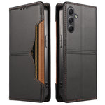 For Samsung Galaxy A34 5G Wallet Case External Card Slot Magnetic Closing Leather Phone Cover