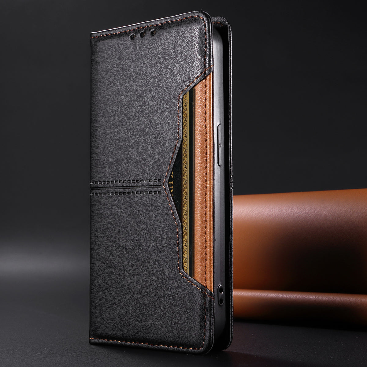For Samsung Galaxy A34 5G Wallet Case External Card Slot Magnetic Closing Leather Phone Cover