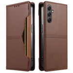 For Samsung Galaxy A34 5G Wallet Case External Card Slot Magnetic Closing Leather Phone Cover