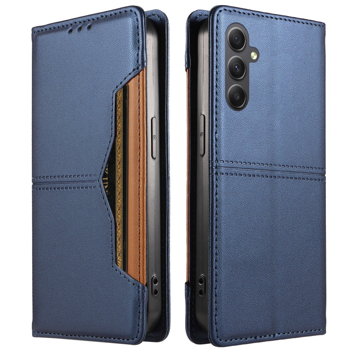 For Samsung Galaxy A34 5G Wallet Case External Card Slot Magnetic Closing Leather Phone Cover