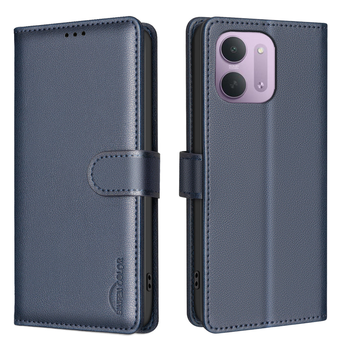 BINFEN COLOR for Xiaomi Redmi 15C 4G (Global) (171mm) / Xiaomi Poco C85 4G (171mm) / Xiaomi Redmi 17C 5G BF32 Leather Case Wallet RFID Blocking Phone Cover