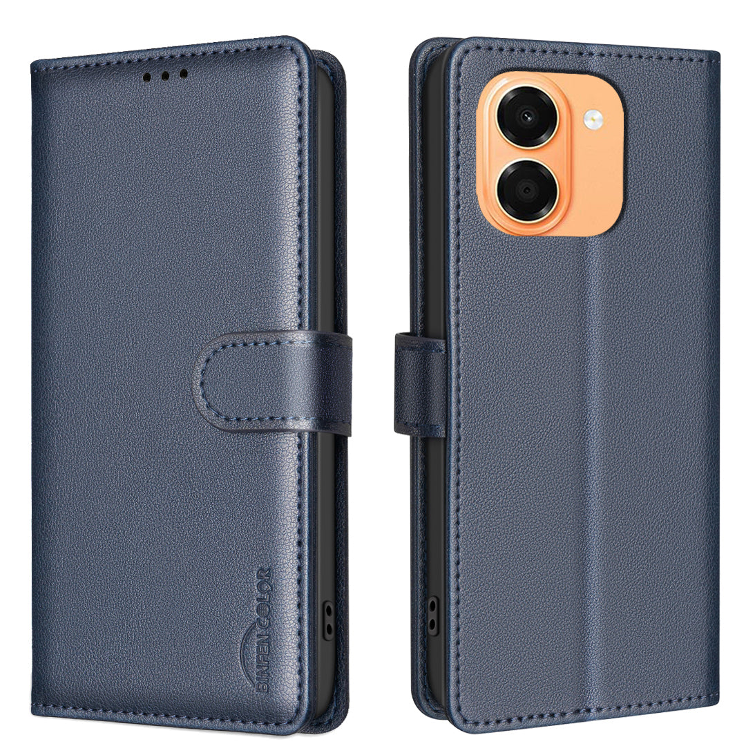 BINFEN COLOR for Honor X7e 4G / Honor X6e 4G BF32 Leather Case Wallet RFID Blocking Phone Cover