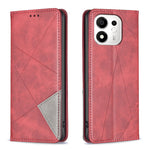 For Honor X7e Plus 5G / Honor X7e Plus 4G / Honor 600 Smart 5G Case Card Slots Geometry Imprint Leather Phone Cover