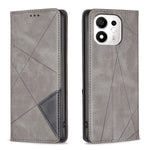 For Honor X7e Plus 5G / Honor X7e Plus 4G / Honor 600 Smart 5G Case Card Slots Geometry Imprint Leather Phone Cover