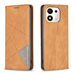 Til Honor X7e Plus 5G / Honor X7e Plus 4G / Honor 600 Smart 5G Etui Kortlommer Geometri Prægning Læder Telefoncover