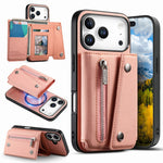 Til iPhone 18 Pro Max / 17 Pro Max Magnetisk Cover Skråstoftekstur PU Læder Telefon Bagcover med Trefoldelig Kortholder