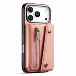 Til iPhone 18 Pro Max / 17 Pro Max Magnetisk Cover Skråstoftekstur PU Læder Telefon Bagcover med Trefoldelig Kortholder