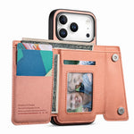 Til iPhone 18 Pro Max / 17 Pro Max Magnetisk Cover Skråstoftekstur PU Læder Telefon Bagcover med Trefoldelig Kortholder