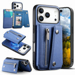 Til iPhone 18 Pro Max / 17 Pro Max Magnetisk Cover Skråstoftekstur PU Læder Telefon Bagcover med Trefoldelig Kortholder