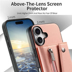 For iPhone 17 Magnetic Case Twill Cloth Texture PU Leather Phone Back Cover with Tri-fold Card Holder