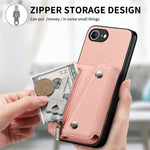 For iPhone 17th / 16th Magnetic Case Twill Cloth Texture PU Leather Phone Back Cover with Tri-fold Card Holder