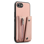 For iPhone 17th / 16th Magnetic Case Twill Cloth Texture PU Leather Phone Back Cover with Tri-fold Card Holder