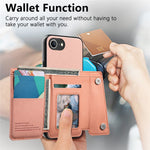 For iPhone 17th / 16th Magnetic Case Twill Cloth Texture PU Leather Phone Back Cover with Tri-fold Card Holder