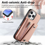 For iPhone 16 Pro Magnetic Case Twill Cloth Texture PU Leather Phone Back Cover with Tri-fold Card Holder