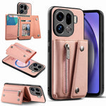 Oppo Find X9 Pro 5G Magnetiskt Skal Twill Tygstruktur PU-läder mobilbaksida med Trippelvik Korthållare