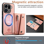 Til Oppo Find X9 Pro 5G Magnetisk Etui Twill Stof Tekstur PU Læder Telefon Bagcover med Trefløjet Kortholder