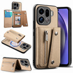 Oppo Find X9 Pro 5G Magnetiskt Skal Twill Tygstruktur PU-läder mobilbaksida med Trippelvik Korthållare