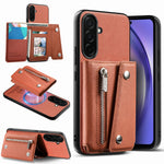 Til Samsung Galaxy S25+ magnetisk cover i twillstoftekstur PU-læder med tredobbelt kortholder