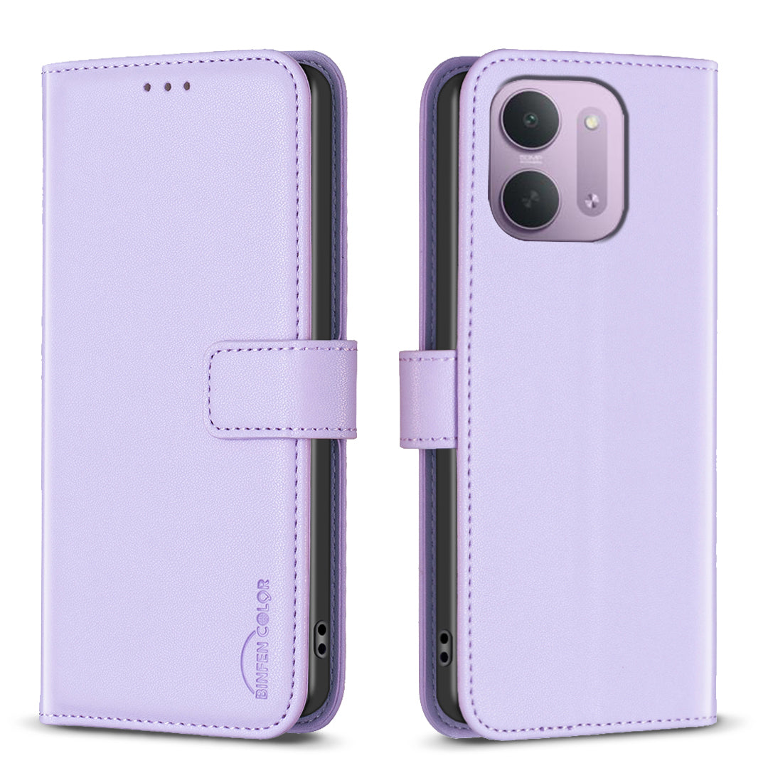 BINFEN COLOR för Xiaomi Redmi 15C 4G (Global) (171 mm) / Xiaomi Poco C85 4G (171 mm) / Xiaomi Redmi 17C 5G BF17 mobilskal Plånboksfodral Flipfodral i Läder