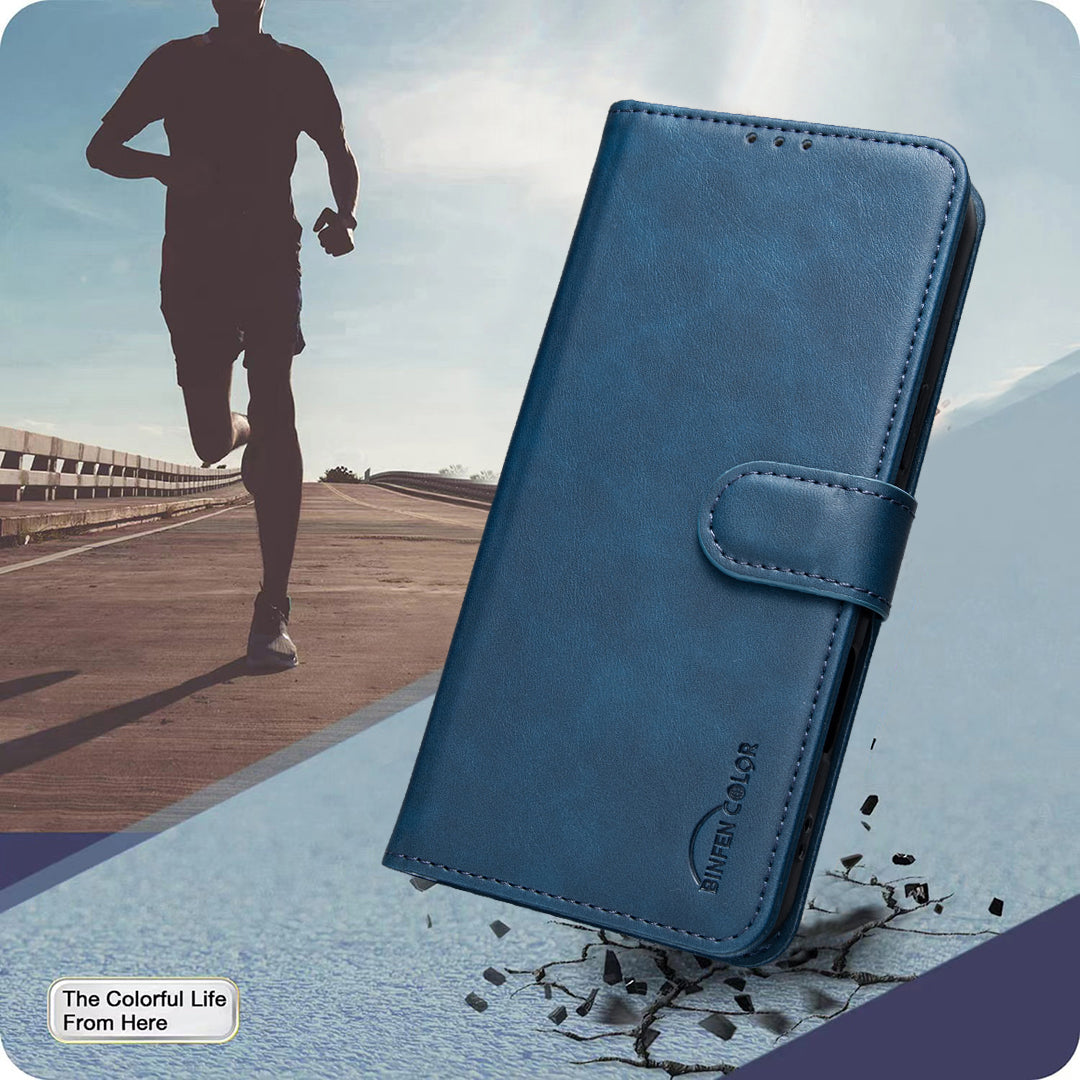 BINFEN COLOR for Honor X7e 4G / Honor X6e 4G BF37 Case RFID Blocking Wallet Stand Leather Phone Cover