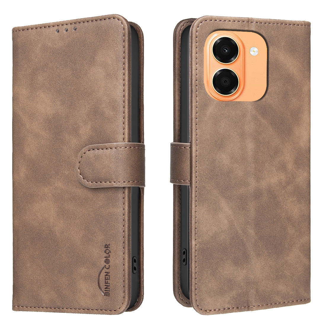BINFEN COLOR for Honor X7e 4G / Honor X6e 4G BF37 Case RFID Blocking Wallet Stand Leather Phone Cover