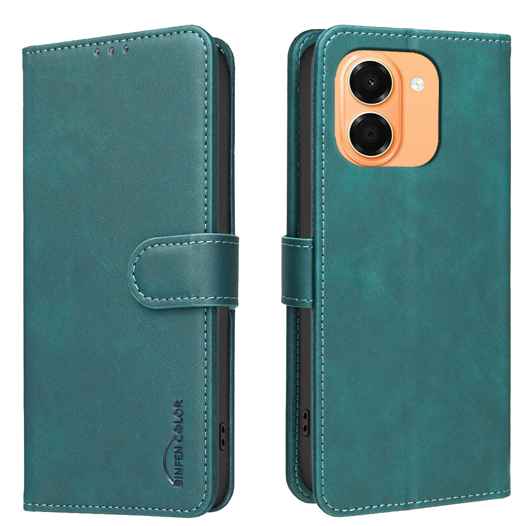 BINFEN COLOR for Honor X7e 4G / Honor X6e 4G BF37 Case RFID Blocking Wallet Stand Leather Phone Cover