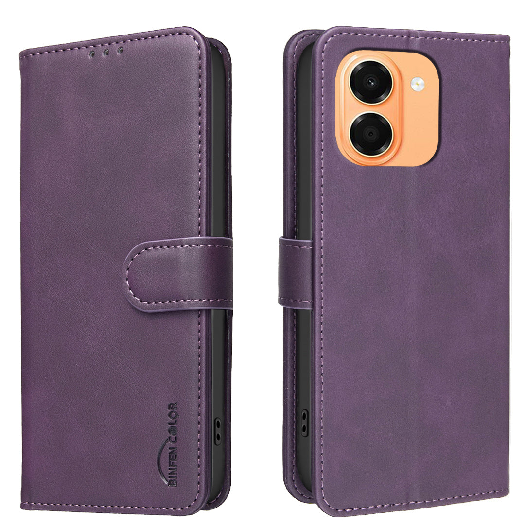 BINFEN COLOR for Honor X7e 4G / Honor X6e 4G BF37 Case RFID Blocking Wallet Stand Leather Phone Cover