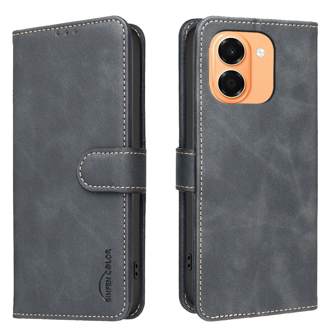 BINFEN COLOR for Honor X7e 4G / Honor X6e 4G BF37 Case RFID Blocking Wallet Stand Leather Phone Cover