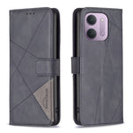 BINFEN COLOR for Xiaomi Redmi 15C 4G (Global) (171mm) / Xiaomi Poco C85 4G (171mm) / Xiaomi Redmi 17C 5G Phone Case Wallet Stand Geometry Imprinted Leather Cover