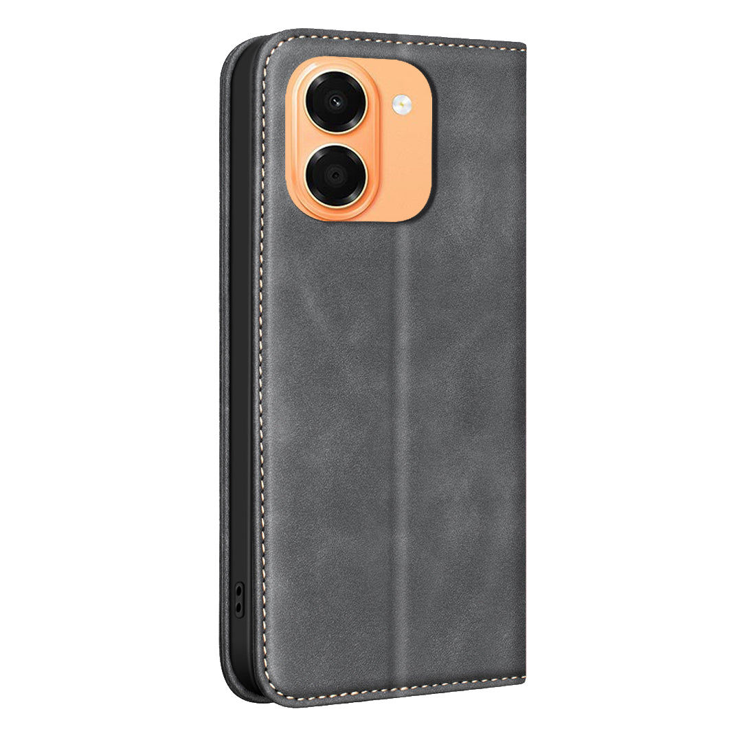 BINFEN COLOR for Honor X7e 4G / Honor X6e 4G RFID Blocking Calf Texture PU Leather Phone Cover