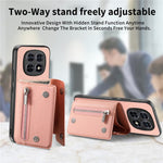 For Xiaomi Redmi Note 15 5G (Global)  /  Poco M8 5G Magnetic Case Twill Cloth Texture PU Leather Phone Back Cover with Tri-fold Card Holder