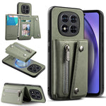 For Xiaomi Redmi Note 15 Pro 5G (Global) Magnetic Case Twill Cloth Texture PU Leather Phone Back Cover with Tri-fold Card Holder