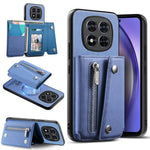 For Xiaomi Redmi Note 15 Pro 5G (Global) Magnetic Case Twill Cloth Texture PU Leather Phone Back Cover with Tri-fold Card Holder
