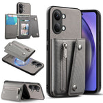 For Xiaomi Poco X8 Pro Max 5G  /  Redmi Turbo 5 Max 5G Magnetic Case Twill Cloth Texture PU Leather Phone Back Cover with Tri-fold Card Holder