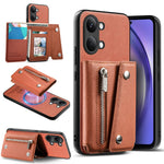 For Xiaomi Poco X8 Pro Max 5G  /  Redmi Turbo 5 Max 5G Magnetic Case Twill Cloth Texture PU Leather Phone Back Cover with Tri-fold Card Holder